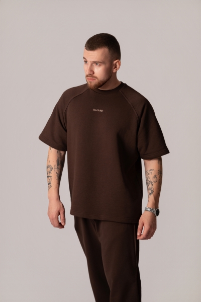 Мъжка Oversize блуза в цвят Cortado c щампа