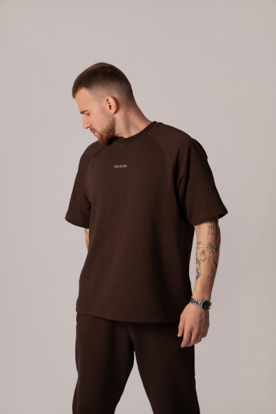 Мъжка Oversize блуза в цвят Cortado c щампа