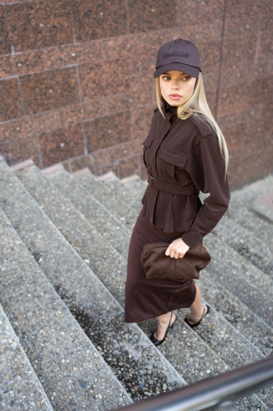 Късо  ESPRESSO UTILITY яке от рипс с колан 